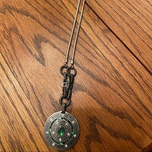 Beautiful silver and green necklace